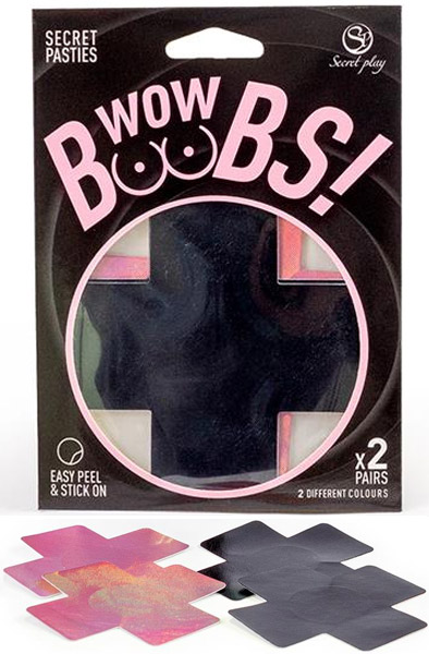 Nipple Covers Cross Shapped Holografic - Brustwarzenkappen 1