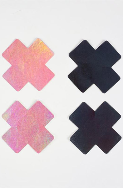 Nipple Covers Cross Shapped Holografic - Brustwarzenkappen 2