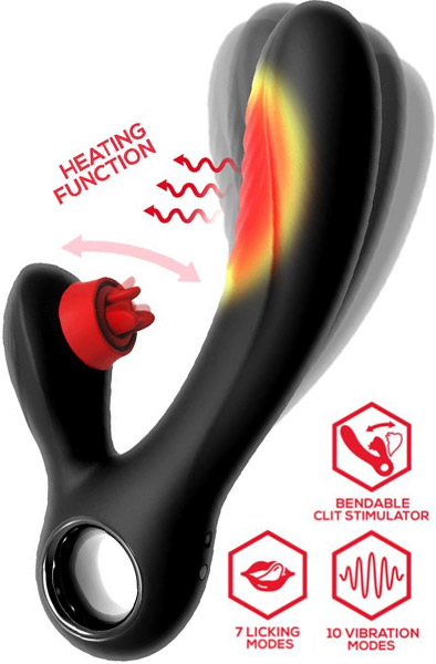Niza Vibe With Heating & Clitoris Triple Tongue - Rabbit-Vibrator 1