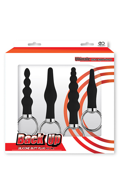 NMC Back Up Butt Plug Kit Black - Analplug Set 2