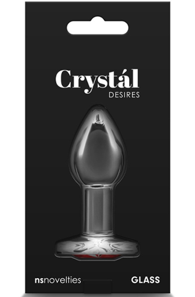 NS Novelties Crystal Desires Red Heart M - Analplug aus Glas 3