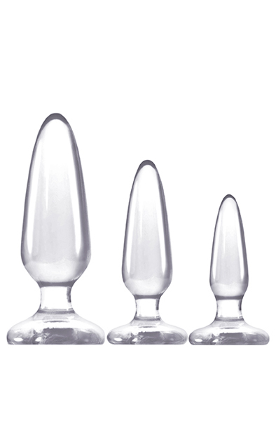 NS Novelties Jelly Rancher Butt Plug Trainer Kit Clear - Analplug Set 1