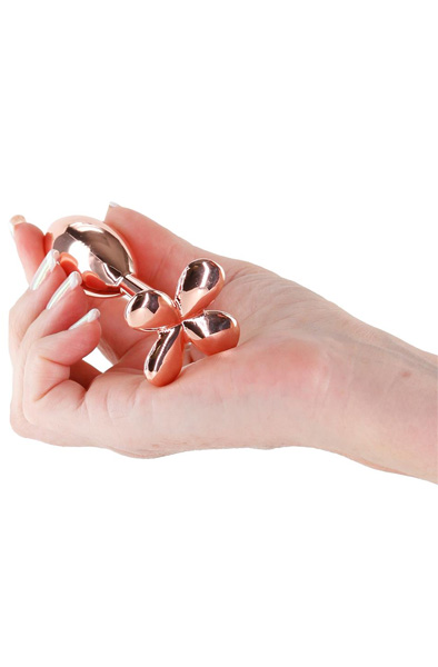 NS Novelties Rear Assets Clover Rose Gold - Analplug 2