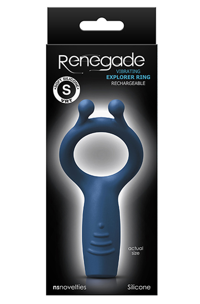 NS Novelties Renegade Explorer Ring Blue - Vibrierender Penisring 2