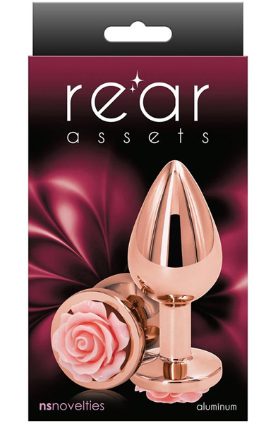 NS Novelties Rose Buttplug Medium Pink - Analplug aus Metall 2