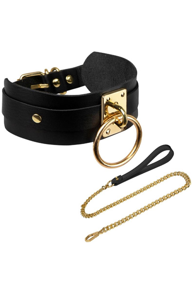 O-Ring Collar & Leash Gold/Black - Collar & leash 2