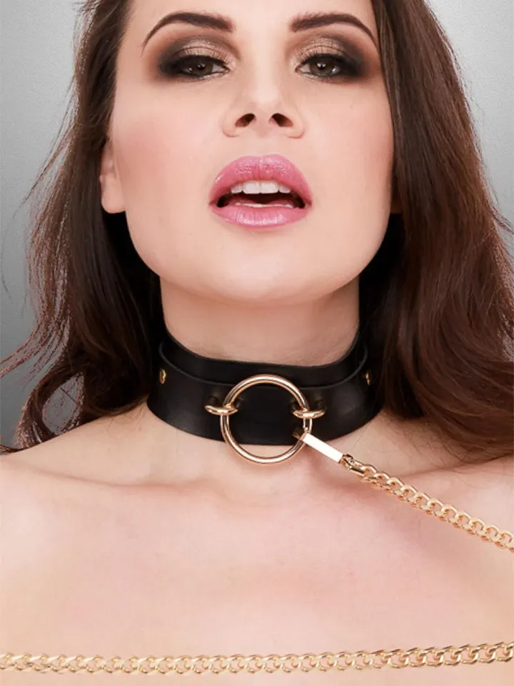 O-Ring Front Collar + Leash Black - Collar & leash 1 [full]