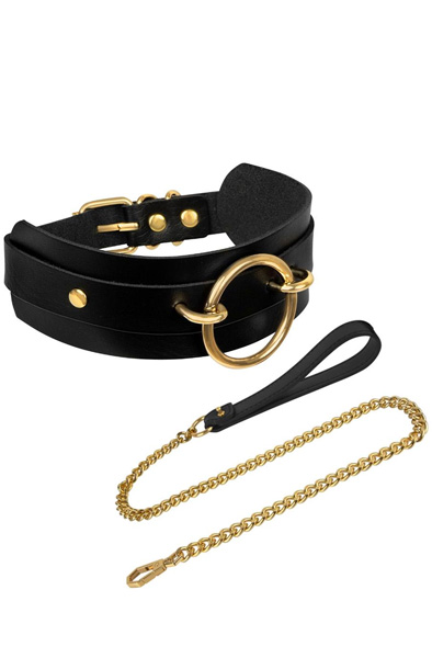 O-Ring Front Collar + Leash Black - Collar & leash 2