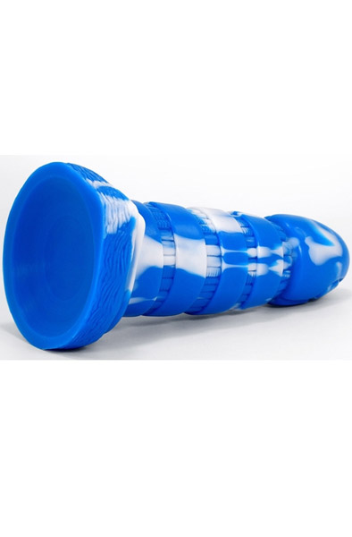 Oblink Dildo Blue-White 21 cm - Drachen-Dildo 2