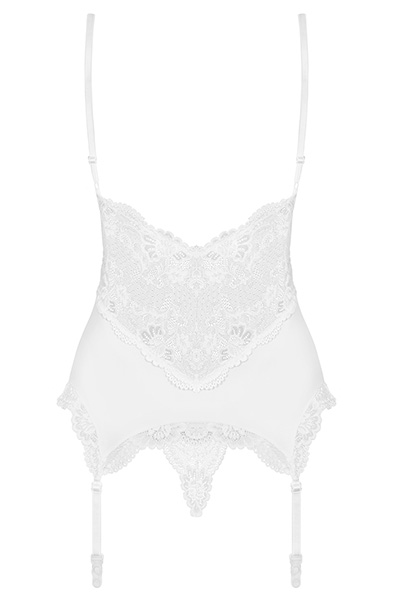 Obsessive 810-COR-2 Corset and Thong White - Corset & thong 4