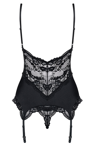 Obsessive 810-COR Corset & Thong Black - Corset & thong 4