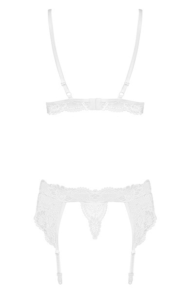 Obsessive 810-SEG-2 3-pieces set White - Sexy lingerie 5