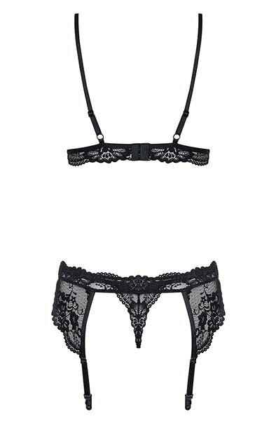 Obsessive 810-SEG 3 pcs set Black - Sexy lingerie 5