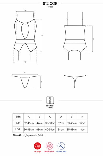 Obsessive 812-COR-1 Korsett & String - Korsett & String 5