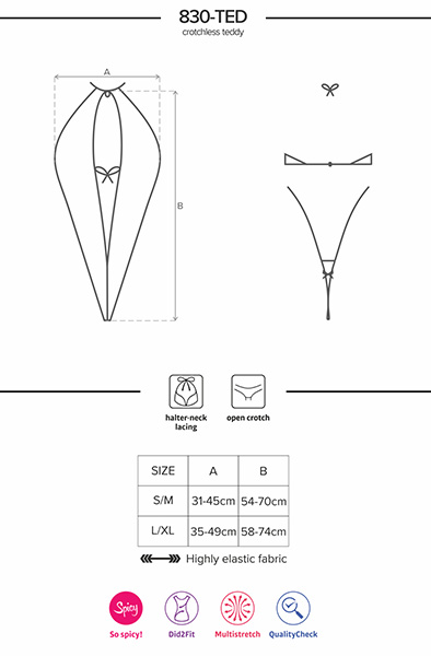 Obsessive 830-TED-1 Teddy Black - Teddy 6