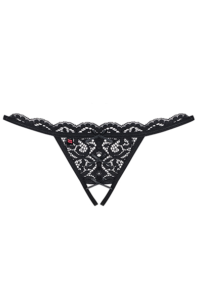 Obsessive 831-THC-1 Crotchless Thong Black - Crotchless panties 4