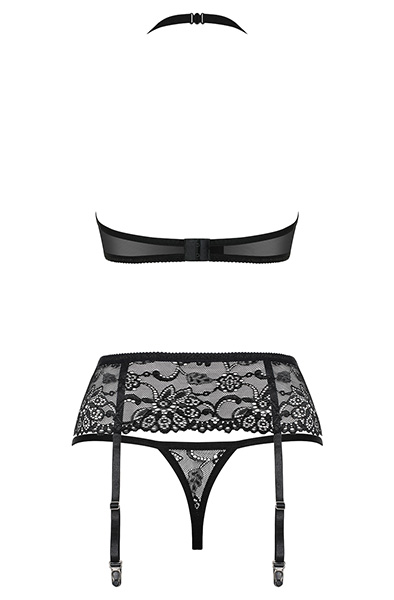 Obsessive 838-SEG 3 pcs Set Black - Sexy lingerie 4