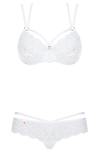 Obsessive 860-SET-2 2 pcs Set White - Sexy lingerie 4