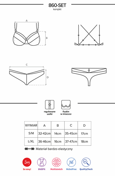 Obsessive 860-SET 2 pcs set Black - Sexy lingerie 5