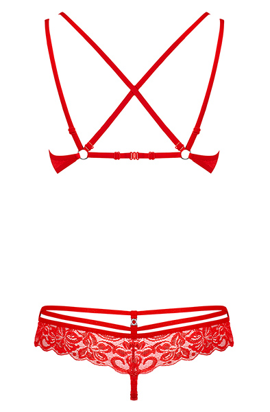 Obsessive 860-SET 2 pcs set Red - Sexy lingerie 4