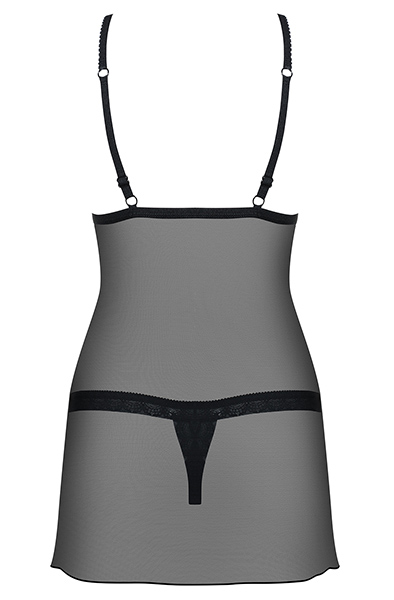 Obsessive 865-CHE-1 Negligé & String Schwarz - Sexy Dessous 4