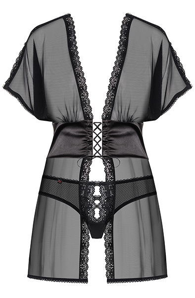 Obsessive 868-BAB-1 Babydoll & String Schwarz - Sexy Dessous 3