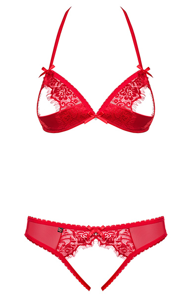 Obsessive 870-SEC-3 2 pcs Set Red - Sexy lingerie 4
