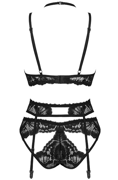 Obsessive Alessya 3-pcs Set Black - Sexy lingerie 5