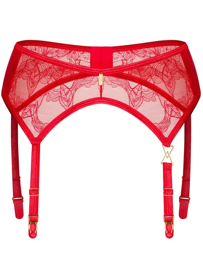 Obsessive Aliosa Garter Belt Red - Garter belt holder 3