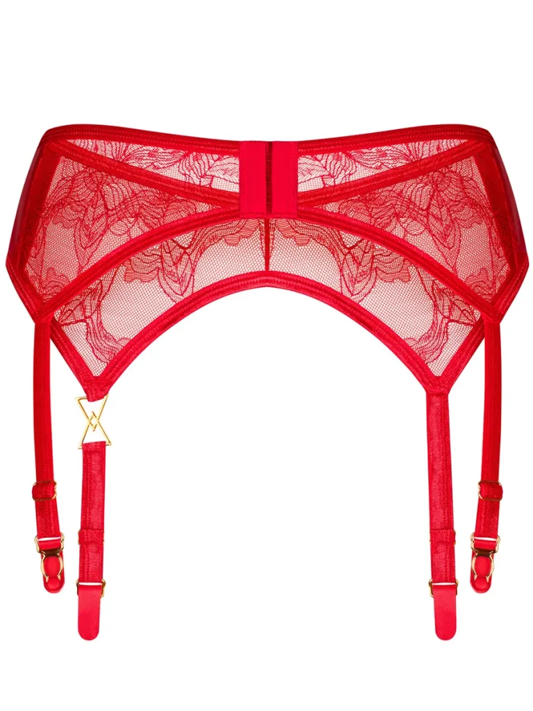 Obsessive Aliosa Garter Belt Red - Garter belt holder 4