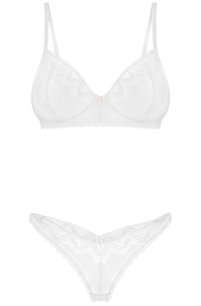 Obsessive Alissium 2-pcs Set White - Bra & Bra Set 3