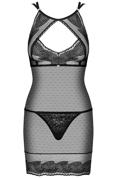 Obsessive Allastia Negligé & String Schwarz - Sexy Dessous 3