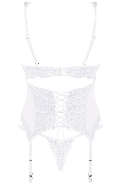 Obsessive Amor Blanco Bügel-Korsett & String in Weiß - Korsett & String 4