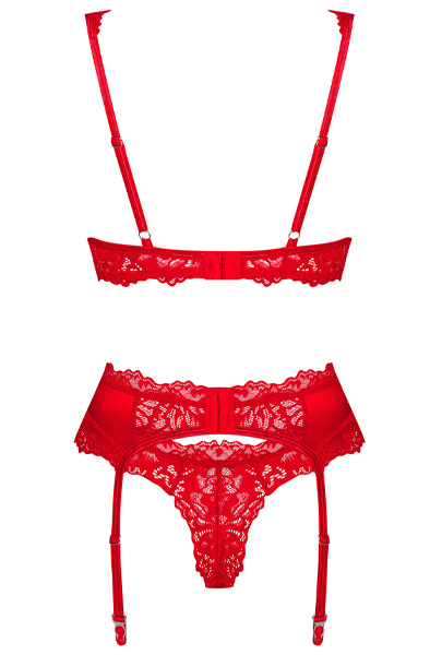 Obsessive Amor Cherris 3-pcs Set Red - Bra & Bra Set 4