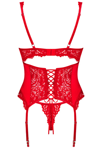 Obsessive Amor Cherris Korsett & String Rot - Korsett & String 4