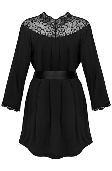 Obsessive Bellastia Morgenmantel Schwarz - Sexy Dessous 4