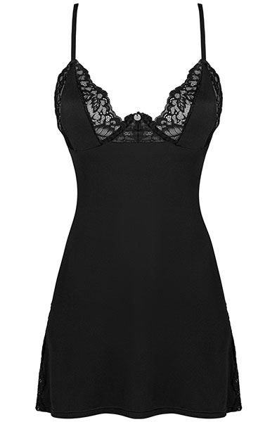 Obsessive Bellastia Negligé & String Schwarz - Sexy Dessous 3