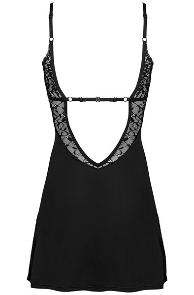 Obsessive Bellastia Negligé & String Schwarz - Sexy Dessous 4