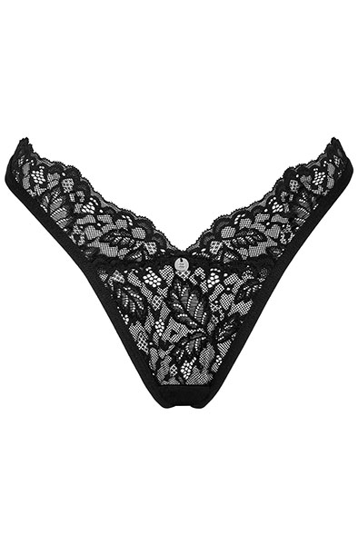 Obsessive Bellastia String Schwarz - Spitzenhöschen 3