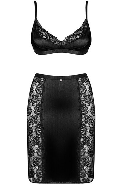 Obsessive Blanita Rock & BH in Schwarz - Sexy Dessous 3