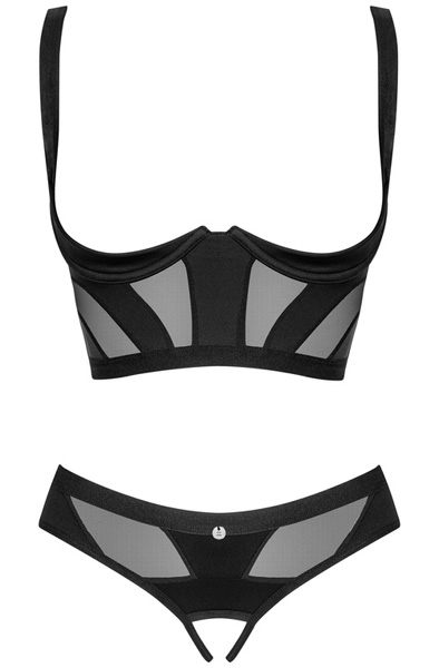 Obsessive Chic Amoria 2-pcs Crotchless Set - Bra & Bra Set 3