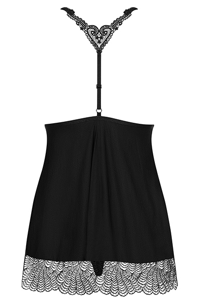 Obsessive Chiccanta Babydoll & String Schwarz - Babydoll-Dessous 4