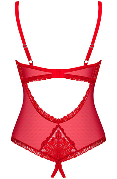 Obsessive Chilisa Crotchless Teddy Red - Teddy 4