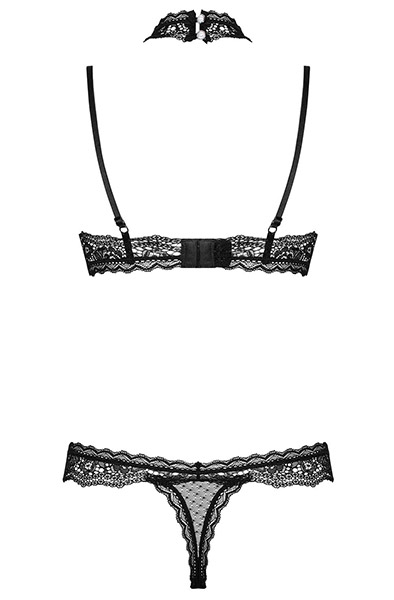 Obsessive Claudusia Set 2-pcs Black - Sexy lingerie 4