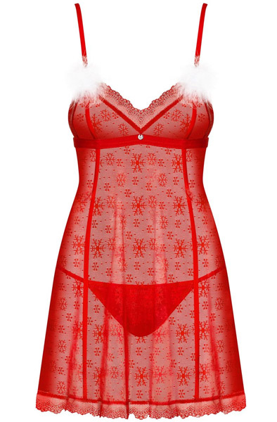 Obsessive Claussica Rot - Babydoll-Dessous 3