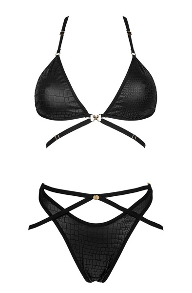 Obsessive Cobra Nive 2-teiliges Set Schwarz - BH & BH-Set 3