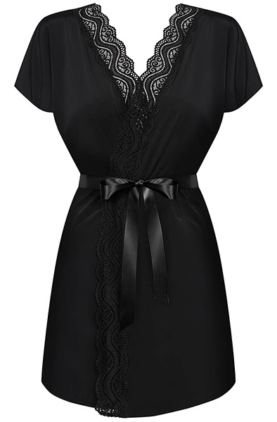 Obsessive Diyosa Morgenmantel Schwarz - Bademantel 3