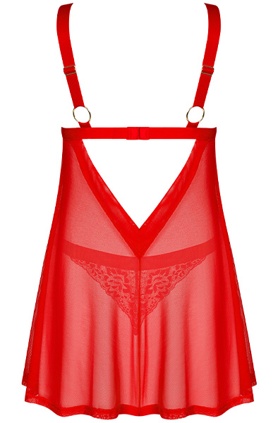 Obsessive Elianes Babydoll & String Rot - Babydoll-Dessous 4