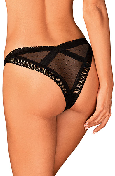 Obsessive Estiqua Panties Schwarz - Spitzenhöschen 2