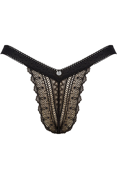 Obsessive Estiqua Panties Schwarz - Spitzenhöschen 3
